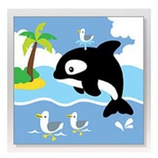 범고래와 갈매기 DIY 페인팅 20x20 그리기, 단품