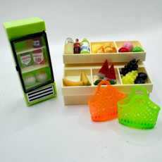 미니어처 모형 소품 놀이 세트, 냉장고세트, 1세트, 혼합