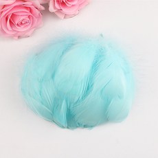드림캐쳐 DIY 공예용 거위 깃털, 아쿠아 블루