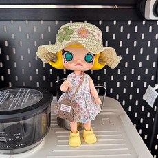 팝마트 몰리 지거 인형옷 인형 의류 피규어 20~22cm크기 BJD 인형 의상, 플라워 4피스 세트(모자+스커트+숄더백+신발)-인형불포