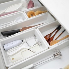 주방 싱크대 책상 서랍 정리 자유자재 길이조절 수납 트레이, 1개, XL