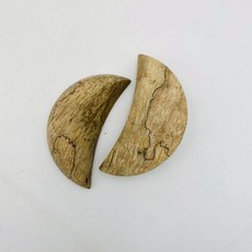 古德月眉聖杯筊杯，傳統祭祀擲筊工具，拜拜祈福聖筊, 1個, 月眉杯 大 10公分, 木紋色