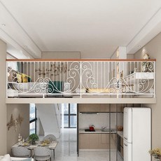 철제난간 담벼락 난간대 야외 울타리 주택 마당 담장 난간, 스타일 6 계단 손잡이 1m