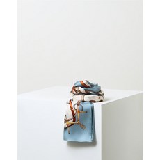 [백화점 정품] 닥스 ACC 블루 체인패턴 롱 실크 스카프 [SILK100] DCSC5F014