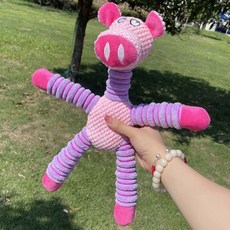 Pet Rolling 寵物發聲玩具，耐咬啃咬，無毒無重金屬，適用中大型犬, 1個, 大字玩具小豬