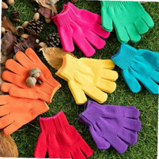 안전용품 보아스 극세사 키즈 글러브 야외활동 장갑 10개 세트, 오렌지