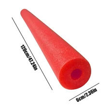 120cm 풀 누들 폼 튜브 부드러운 플로팅 속이 빈 다채로운 운동 보조 도구 에어로빅 공예 프로젝트 파티용, 06 Red