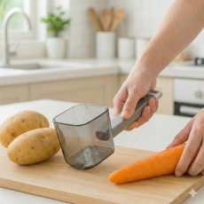 지피코 편리하고 깔끔한 다용도 야채 껍질 필러 뚜껑 채칼, 1개, 단일