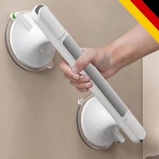 흡착식 무타공 욕실손잡이 화장실 안전손잡이, 회색, 1개