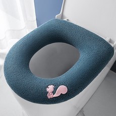 [1+1] 토리 따뜻한 보온 변기커버 시트 엉따, 블루그린 X 2개