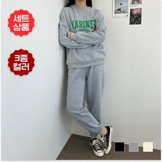 핫바 [브리치] HTBBA / 단독_세트상품_마린스 기모 맨투맨 조거 세트 SD221163_3컬러