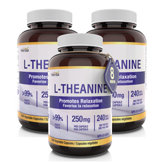 L-테아닌 250mg 240캡슐 Theanine 캐나다 식약처 승인 허바 캐나다, 3개, 240정