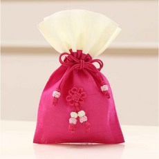 전통 복주머니 83(소) 선물포장주머니, 10개, 진분홍