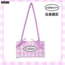 DFMEI 現貨戶外野餐墊牛津佈防潮墊摺疊便攜時尚可愛隨身包春遊帳篷地墊, 白馬提尼-紫色