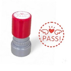 합격 도장 학습용 교사용 학원용 숙제 채점 평가 하트 원형 스탬프 문구용품, 1개, 상세페이지 참조