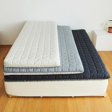 파도홈 3in1 메모리폼 양면 듀얼 투사이드 탄탄한 두툼한 토퍼매트리스 접이식 바닥이불 침대패드 토퍼추천 국내생산 공장직판, 15cm, 아이보리