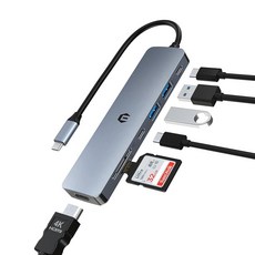 OBERSTER 7 IN 1 USB C 어댑터 4K HDMI 3.0 3.0 2개 100W PD SD/TF 카드 리더기 썬더볼트 3 맥북 프로/에어 윈도우 및 기타, OBERSTER 7 IN 1 USB C 어댑터, 4K