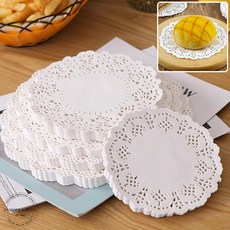 흰색 꽃모양 컵받침 테이블꾸미기 식탁 찻잔 받침 도일리 페이퍼 티코스터, 화이트, 150개