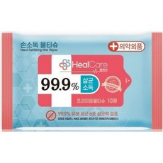 헬케어 프리미엄 손소독 물티슈 리필형 10매 1팩 1팩, 1개, 10매입