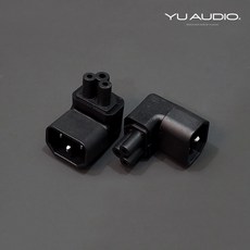 YU AUDIO 電源轉接頭 C14轉C5 L型轉接頭, 1個, 單顆/個
