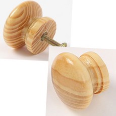 HW마트 신발장 장농 수리 교체 밝은 원형 우드 가구 손잡이 4개