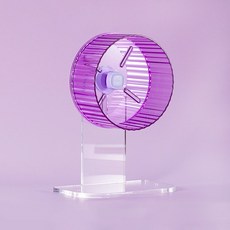 랜보어 햄스터 클리어 높이조절 쳇바퀴 17cm, 퍼플, 1개