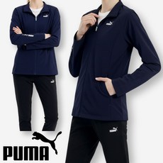 푸마 여성 집업 트랙 자켓 드라이셀 네이비 아우터 운동복 트레이닝복