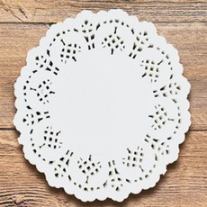 꽃무늬 원형 도일리페이퍼 종이코스터