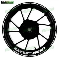 오토바이 전면 후면 휠 스티커 페어링 수정 반사 데칼 장식, 1개, 3. GSF650-14