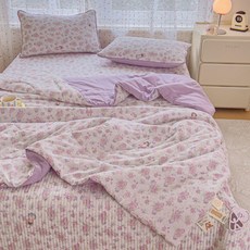 초정상점CHOJEONGSTORE 여름홑이불 쿨링이불 차렵이불, 가드니아 여름 - 꿈의 사이, 어린이용 110x150 cm
