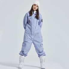 小眾設計連體滑雪服，防風防水保暖專業滑雪服，成人滑雪裝備，雙板單板通用, 薄荷綠,XS, 1個