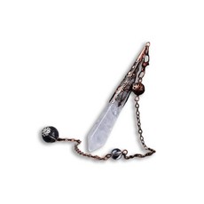 보스케 천연석 육각주 다우징 펜듈럼, 백수정(브론즈)
