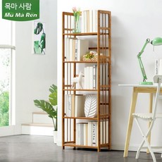 공간 책꽂이 활용 틈새 원목 심플 수납장 미니멀 모던, 1단, B_5층 책장 길이 50