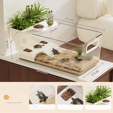 옴니 소라게사육장 거북이 투명 은신처 키우기 도둑게, 1개