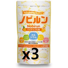 일본 노비룬 어린이 성장 영양제 x3봉지 3달치 파인애플 맛