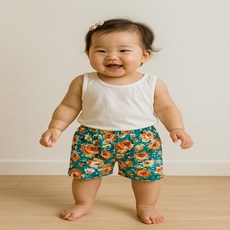 강추 유아반바지 꽃무늬 냉장고 시원소재 바지