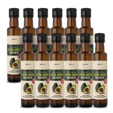 퓨어바이 엑스트라버진 100% 아보카도오일 250ml 저온압착 착한 건강한 오일 12병 쟁여두기, 12개