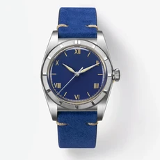 헤스터 남성호환 시계 자동 식 무브먼트 PT5000/SW200 크리스탈 버블 백 36mm 커플 앤티크 소가죽 10바