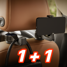 루바르 차량용 다용도 가방걸이 뒷좌석 거치대, 실버, 2개