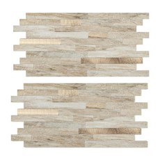 Miscasa 12장 필 앤 스틱 백스플래시 스톤 타일 - 14.8cm x 29.9cm(5.82인치 x 11.4인치) 자체 접착 골든 썬 3D 텍스처 PVC 벽 타일 세탁실, Golden Sun, 2