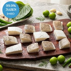 [푸른드리] 99.9% 가시제거되어 입편한 순살 가자미 3kg 미국산 가시없는 가자미살, 80~100g 내외 절단