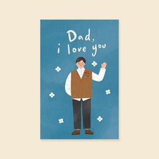 캘리엠 캘리그라피카드 (HH3523_DAD I LOVE YOU) 사랑카드 감사카드