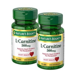네이처스 바운티 L 카르니틴 500 mg 타블렛 Nature's Bounty L-Carnitine, 2개, 30정