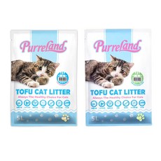 Purreland 倍淨豆腐貓砂 5L 原味 3包組 可沖馬桶 凝結除臭 低粉塵, 3包