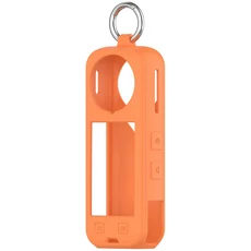 Insta360 X5 용 실리콘 케이스 카메라 바디 보호 액세서리 스크래치 방지 커버 셸, 01 For Insta360 X3, 02 오렌지