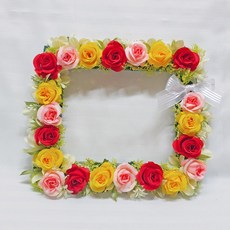 五彩繽紛千日紅玫瑰戶外樹葬墓碑迷你花圈, 混合顏色(玫瑰)