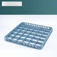 업소용 식기세척기 랙 수납 컵 유리잔 접시 세척 건조 플라스틱 정리함, 36칸 확장형 두꺼운 체크, 1개