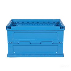 塑料可摺疊週轉箱實用加厚大號長方形工廠倉庫物流快遞儲物收納箱, 1個, 1層