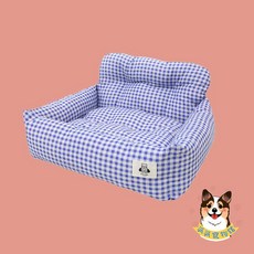 寵物汽車坐墊 狗狗汽車用品 車載窩 狗窩安全狗狗墊子貓咪狗狗旅行, 1個, 藍格子-小, 藍格子