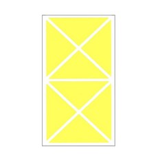 칼라모양스티커 큰세모(65X30) 7매입 노랑색 326-1Y yes+716cl